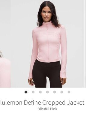Lululemon Define Cropped Jacket *Nulu Blissful Pink Sz 4
